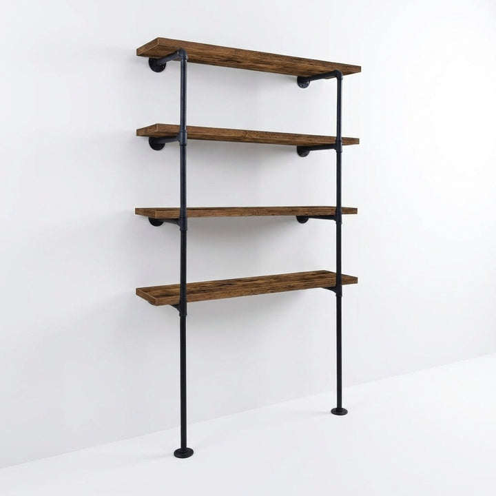 4 Tier Industrial Pipe Bookshelf Storage Display Rack 148cm x 60cm