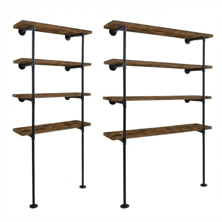 4 Tier Industrial Pipe Bookshelf Storage Display Rack 148cm x 60cm
