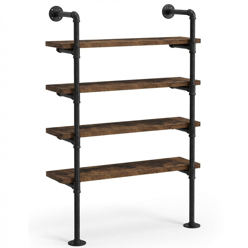 5 Tier Industrial Pipe Bookshelf Storage Display Rack 180cm x 100cm