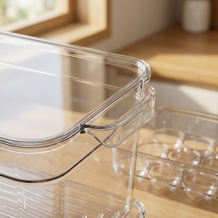 4-Piece Clear Refrigerator Organizer Set