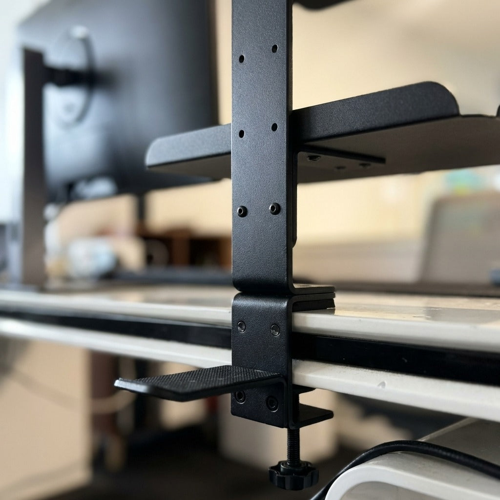 Clamp On Desk Shelf-Black