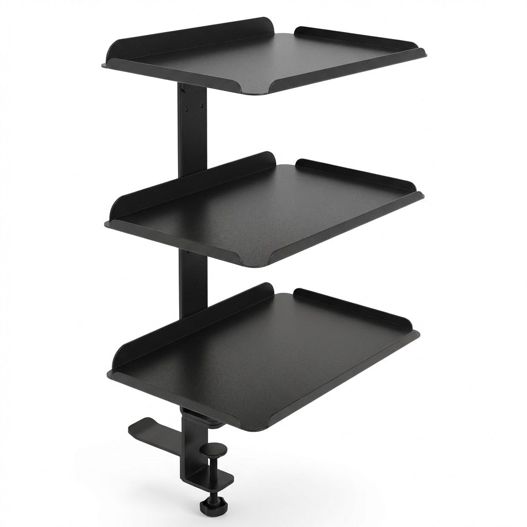 Clamp On Desk Shelf-Black