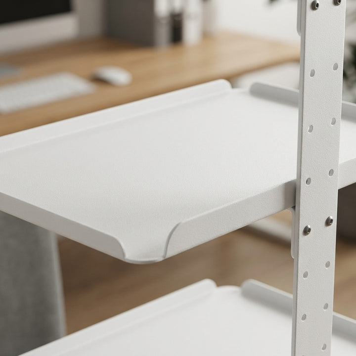 Clamp On Desk Shelf-White