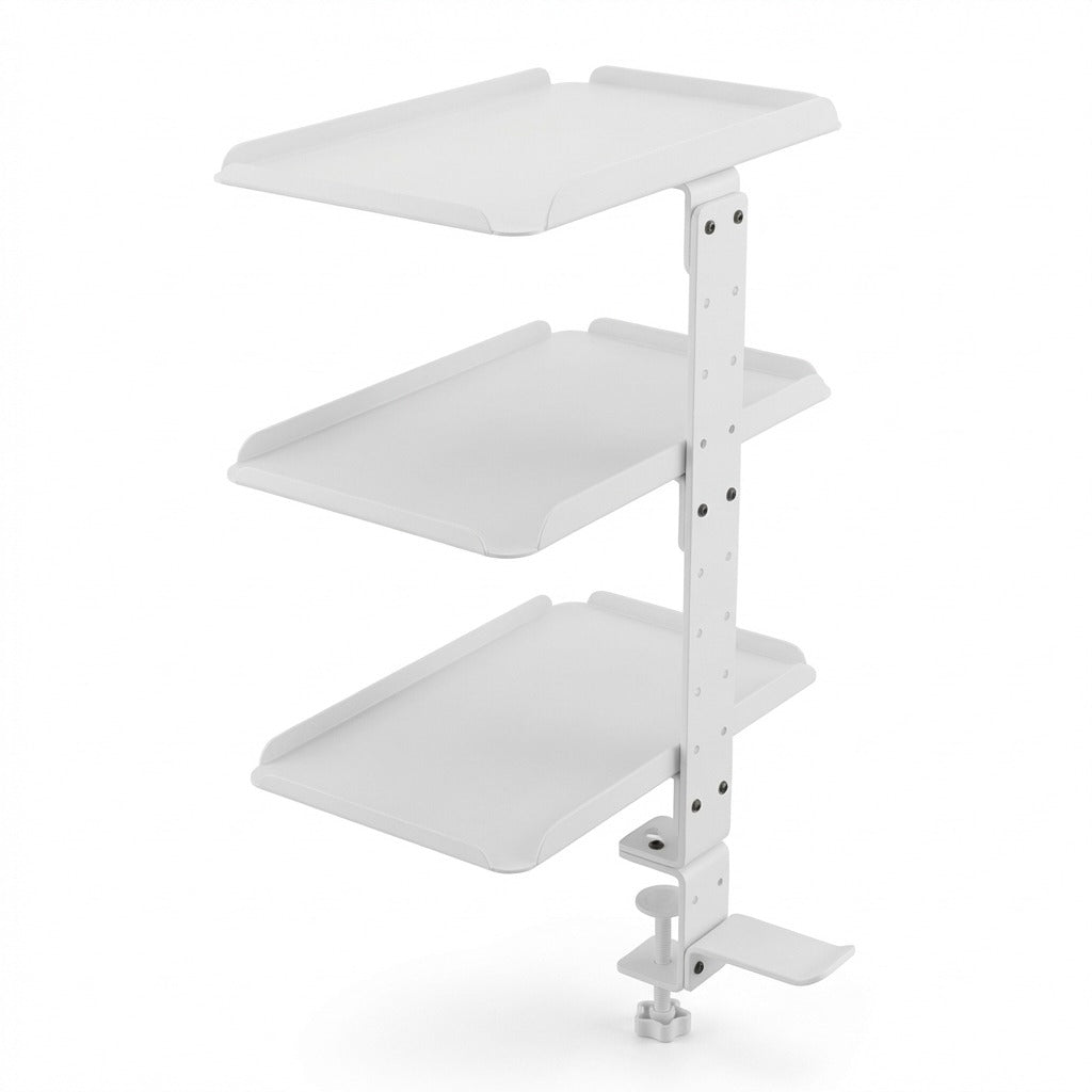 Clamp On Desk Shelf-White