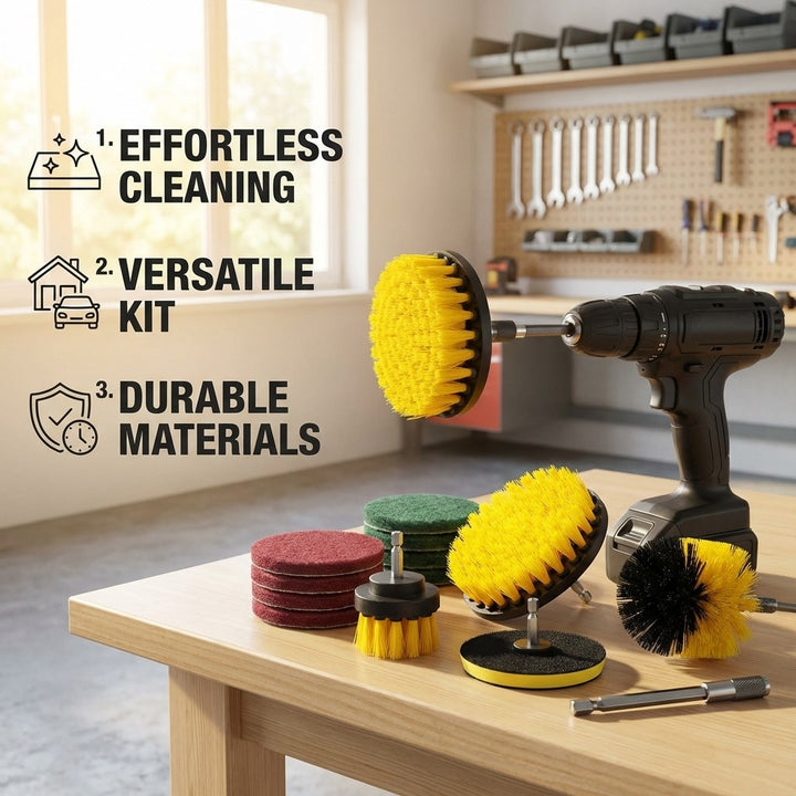 12 Piece Power Drill Cleaning Set