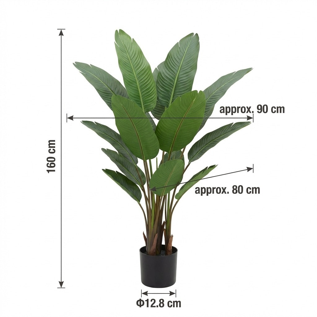1.6m Artificial Ravenala Tropical Palm Tree - Realistic Indoor Traveler's Palm