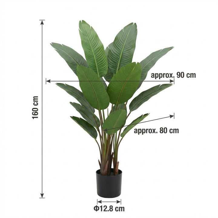 1.6m Artificial Ravenala Tropical Palm Tree - Realistic Indoor Traveler's Palm