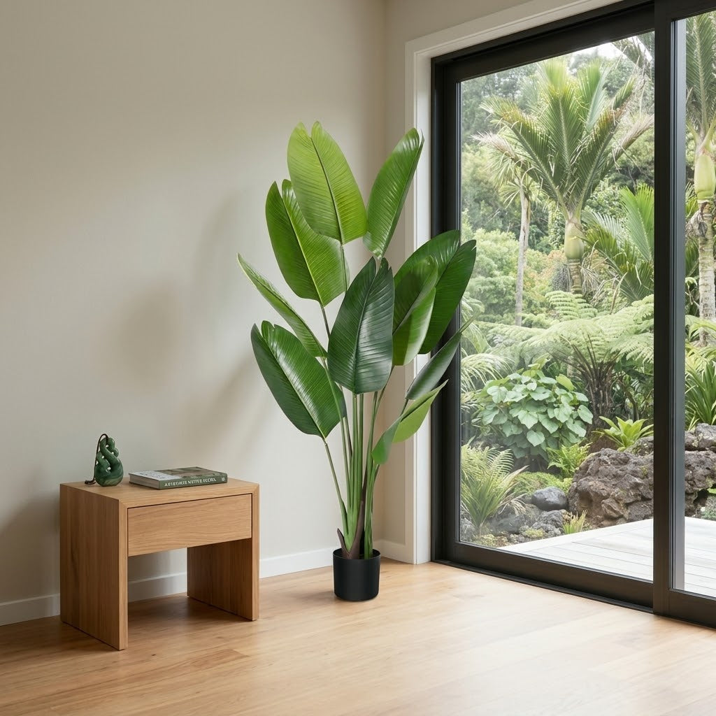 1.6m Artificial Ravenala Tropical Palm Tree - Realistic Indoor Traveler's Palm