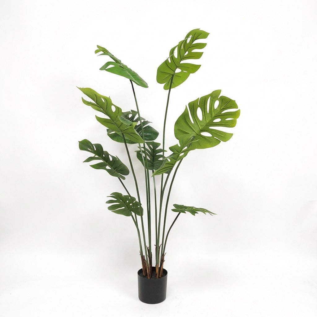 150cm Artificial Monstera Deliciosa Palm Tree - Realistic 8-Leaf Faux Plant