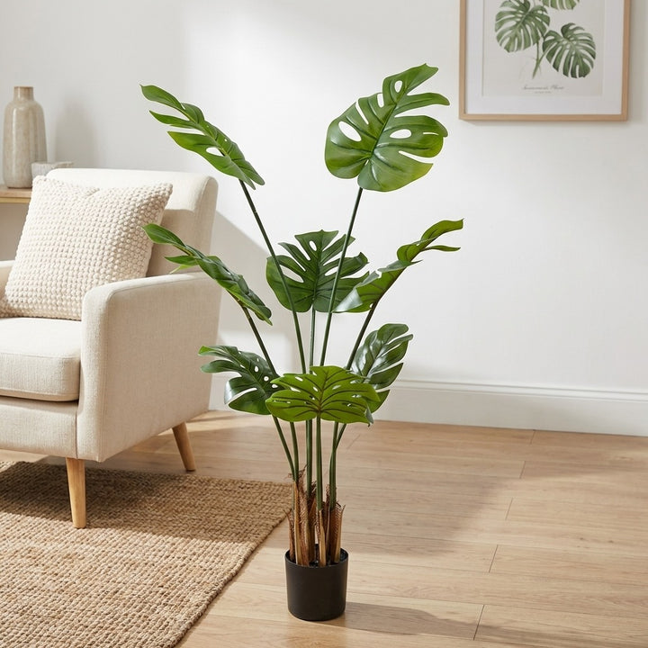 120cm Artificial Monstera Deliciosa Tropical Plant for Home and Office