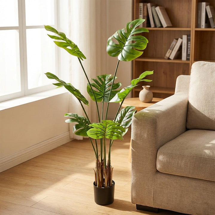 120cm Artificial Monstera Deliciosa Tropical Plant for Home and Office