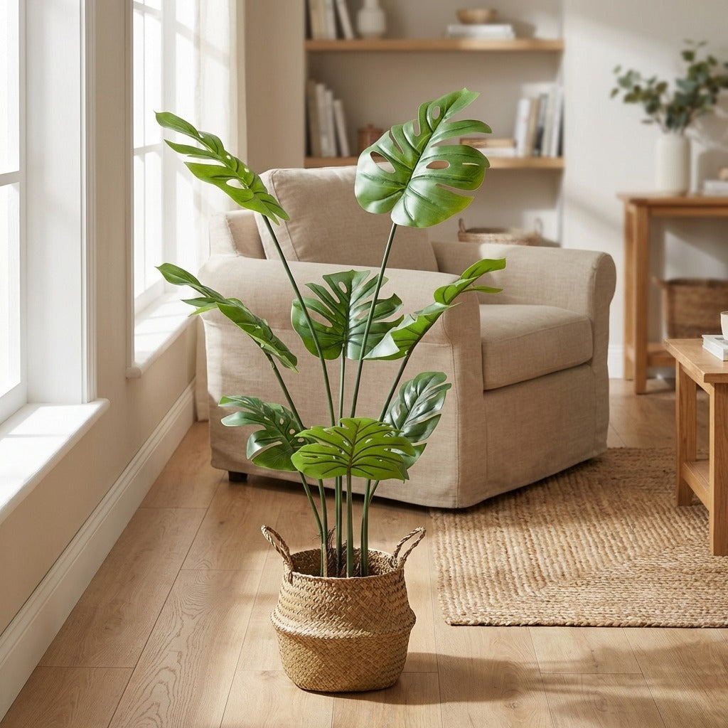 120cm Artificial Monstera Deliciosa Tropical Plant for Home and Office