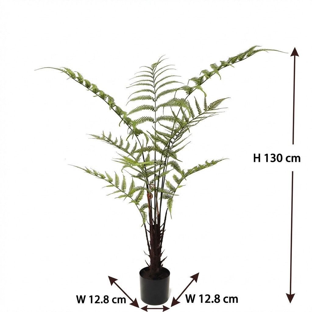 130cm Artificial Tropical Fern Tree - Lifelike Faux Pteridophytes Palm