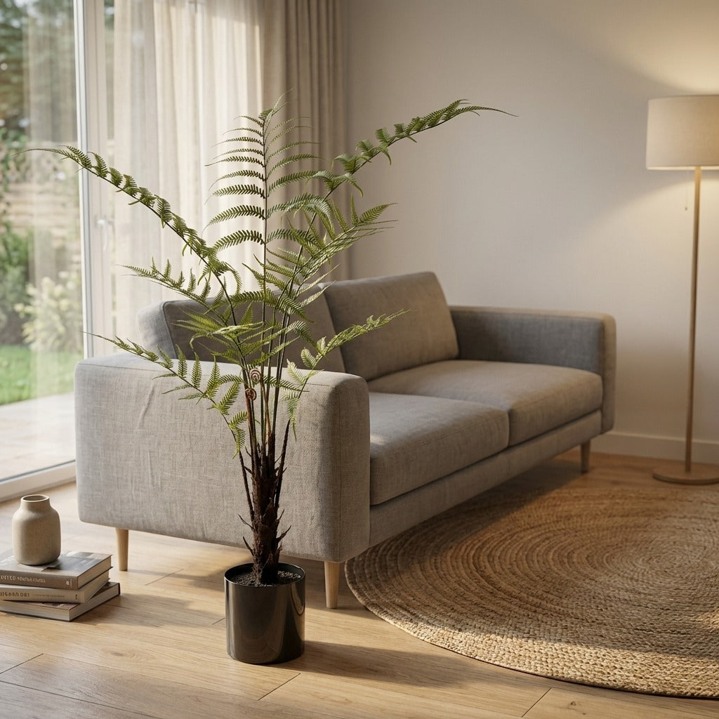 130cm Artificial Tropical Fern Tree - Lifelike Faux Pteridophytes Palm