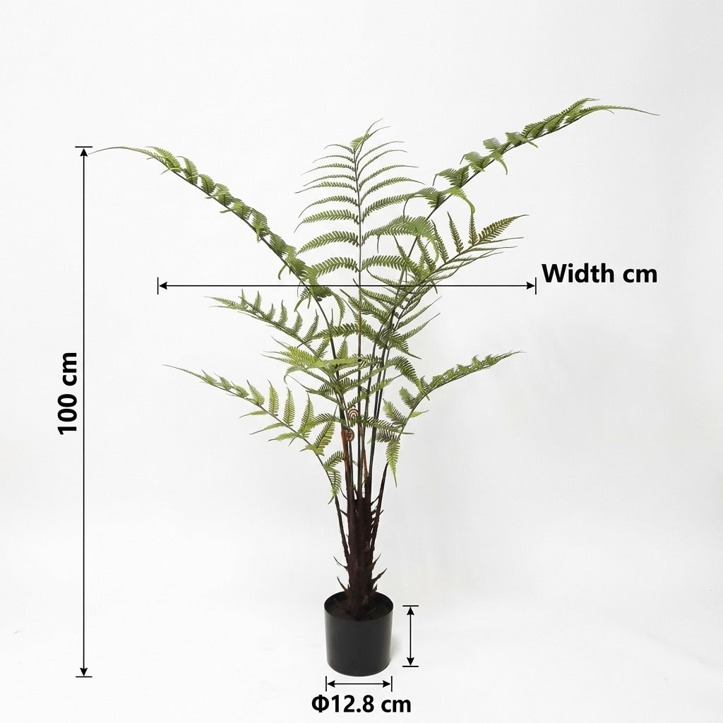 100cm Artificial Tropical Fern Palm Tree for Indoor Home and Office Decor