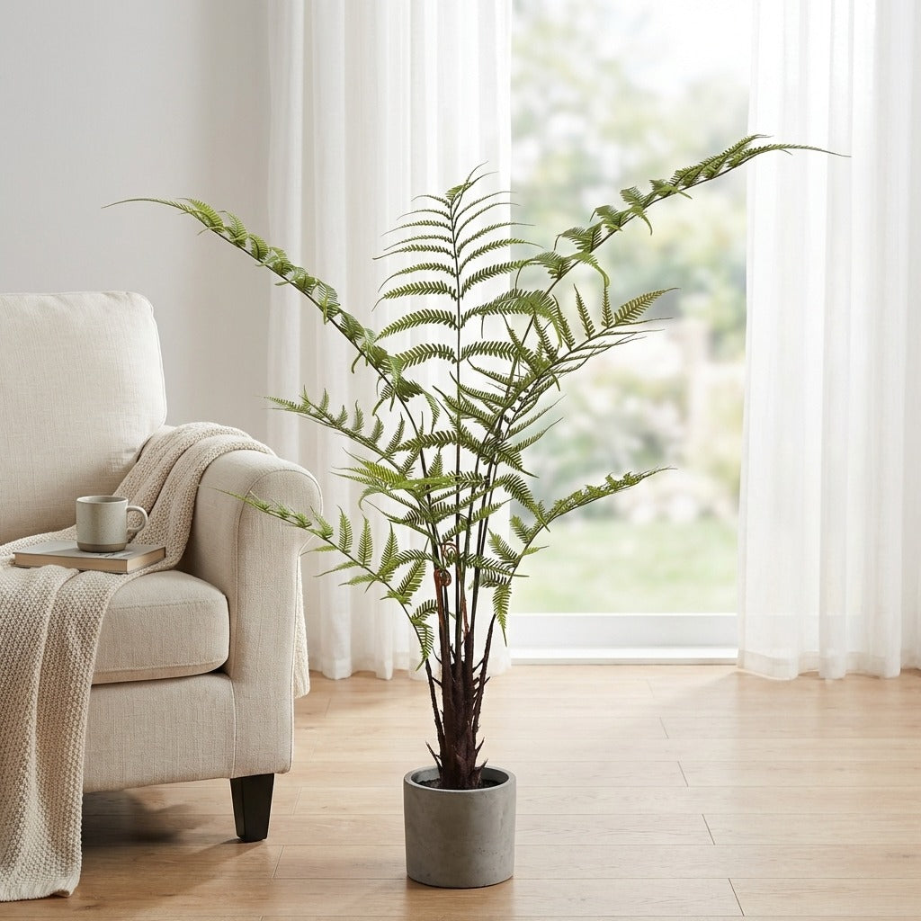 100cm Artificial Tropical Fern Palm Tree for Indoor Home and Office Decor