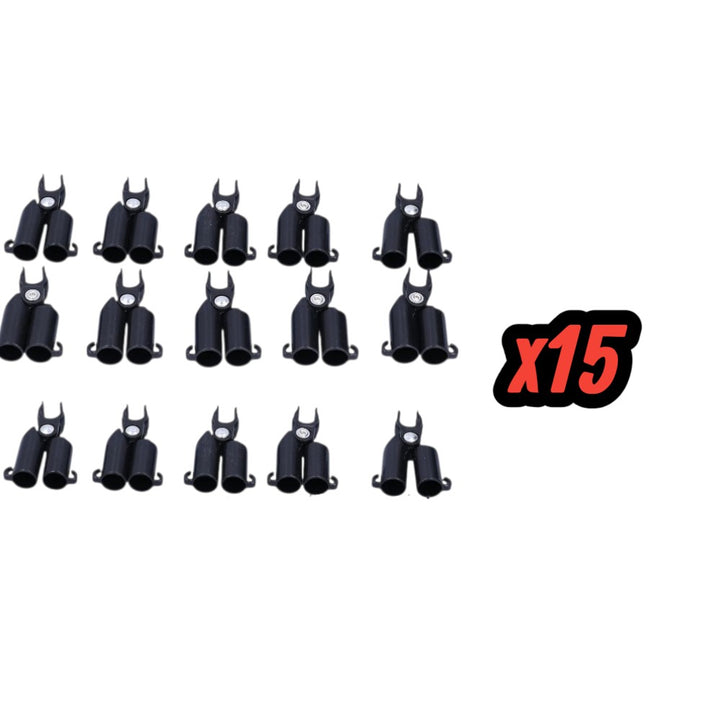 15Pcs 16mm Garden Stake Connector Clips A-Type for Plant Support Trellis