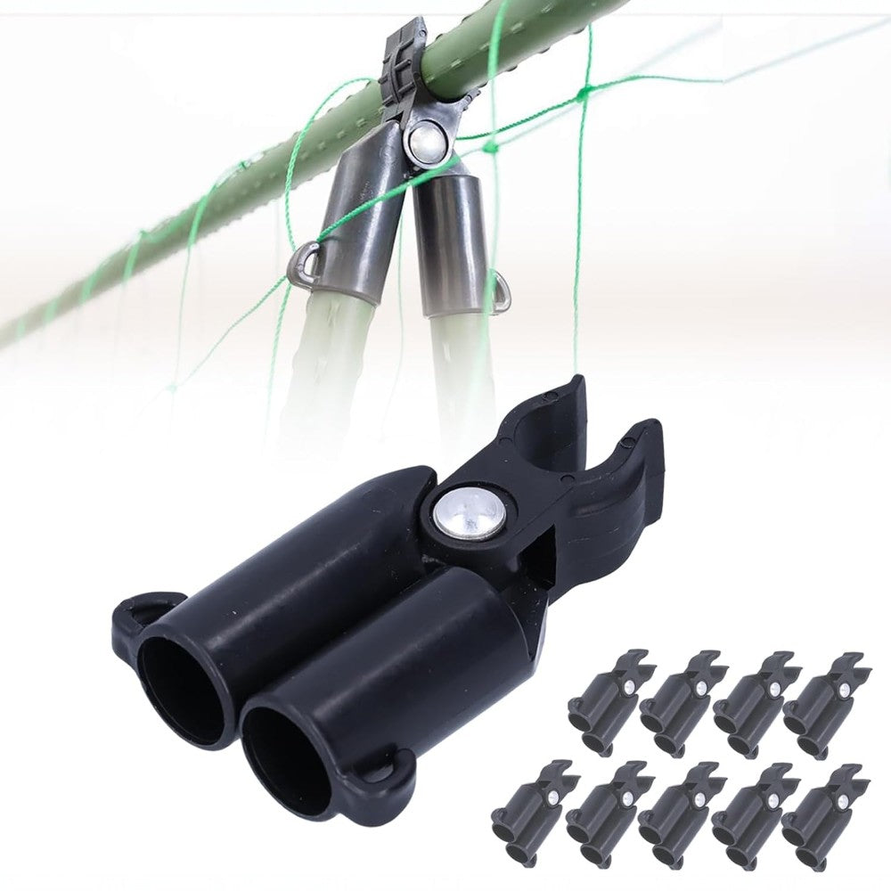 15Pcs 16mm Garden Stake Connector Clips A-Type for Plant Support Trellis