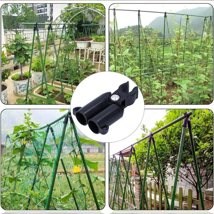 15Pcs 16mm Garden Stake Connector Clips A-Type for Plant Support Trellis