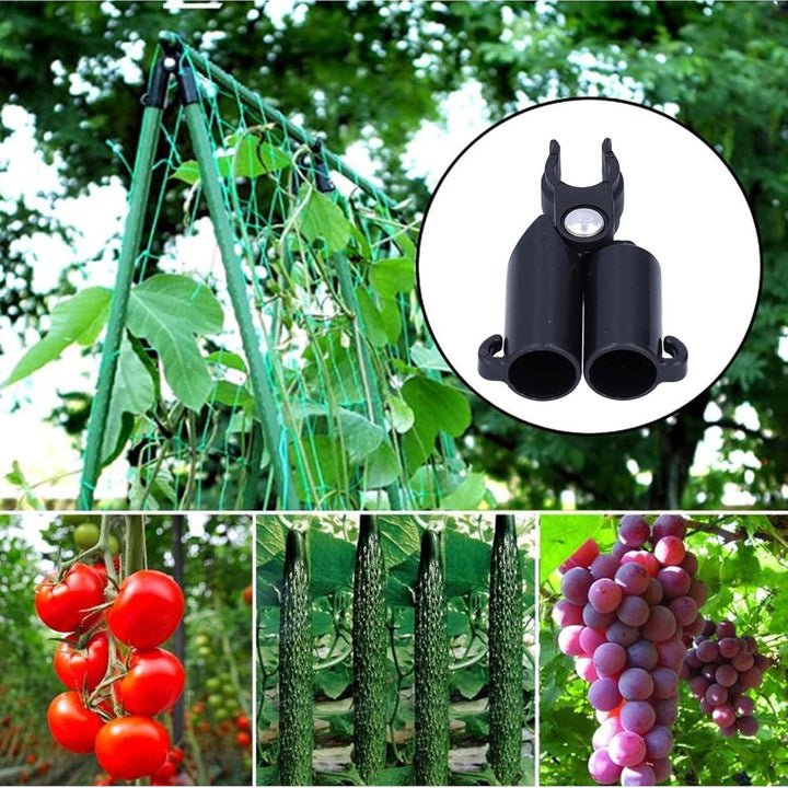 15Pcs 16mm Garden Stake Connector Clips A-Type for Plant Support Trellis