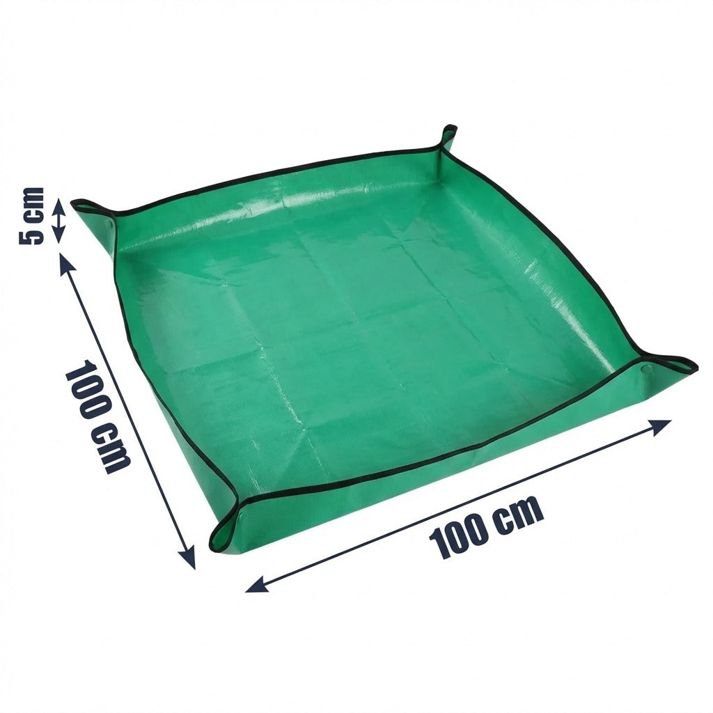 2-Pack Plant Repotting Mat 100x100cm Mess-Free Indoor Gardening Tarp