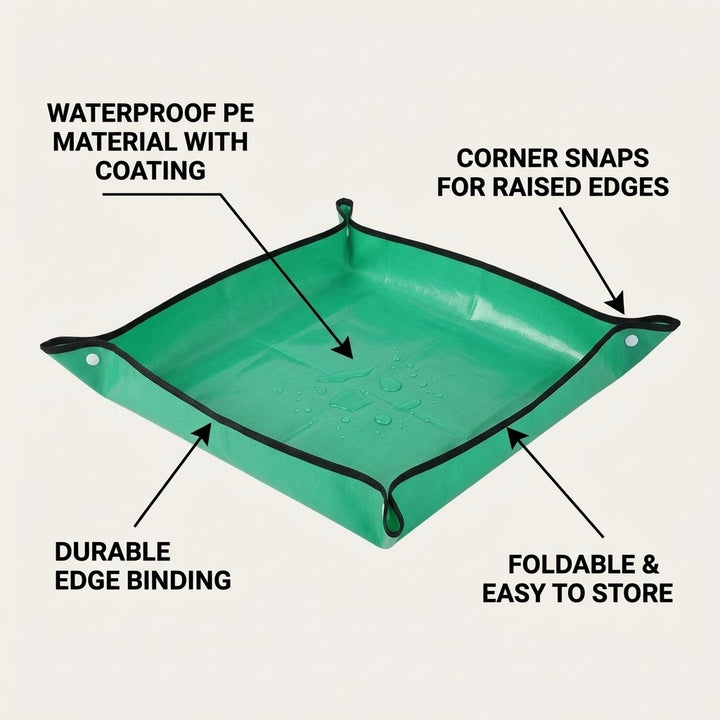 2-Pack Plant Repotting Mat 100x100cm Mess-Free Indoor Gardening Tarp
