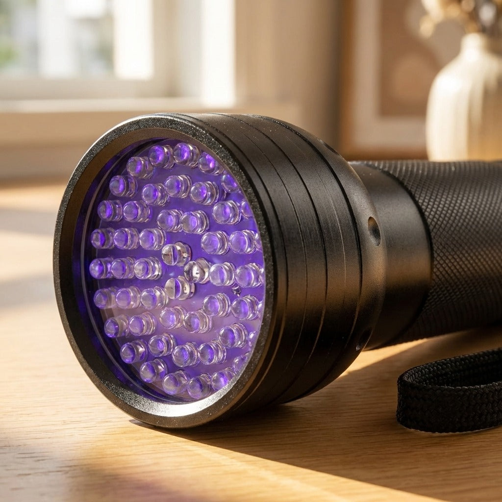 High-Intensity 51 LED UV Black Light Flashlight for Pet Urine & Stain Detection