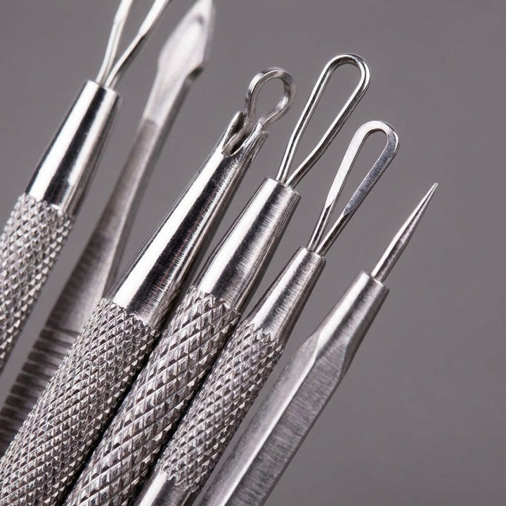 7-Piece Stainless Steel Blackhead Remover and Acne Extraction Tool Set