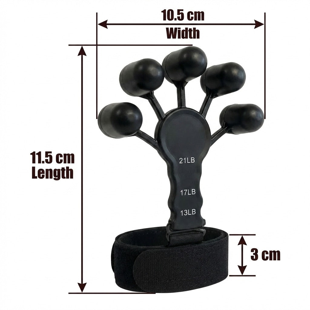 3 Resistance Level Finger Exerciser and Hand Grip Strengthener for Training