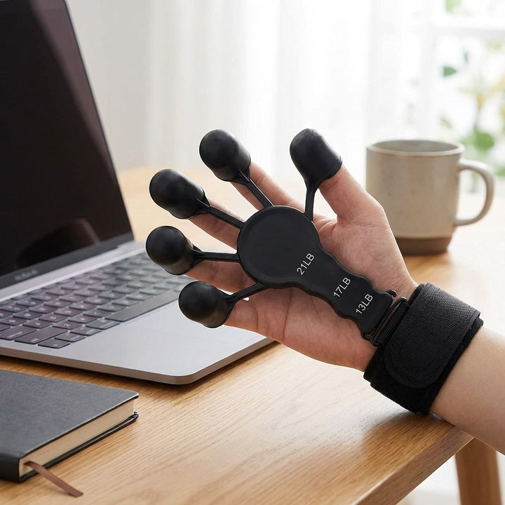 3 Resistance Level Finger Exerciser and Hand Grip Strengthener for Training