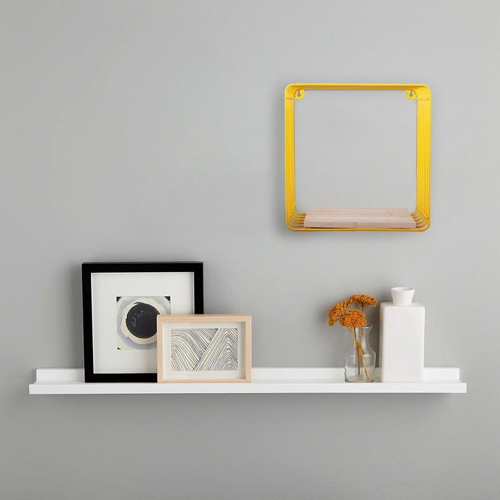 Wall Mounted Metal Wire Cube Display Decor Shelf
