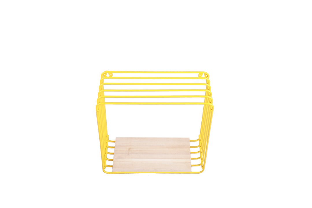 Wall Mounted Metal Wire Cube Display Decor Shelf