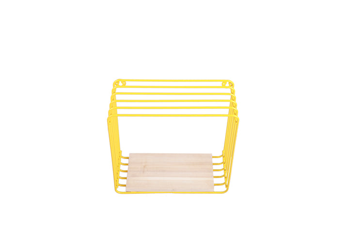 Wall Mounted Metal Wire Cube Display Decor Shelf