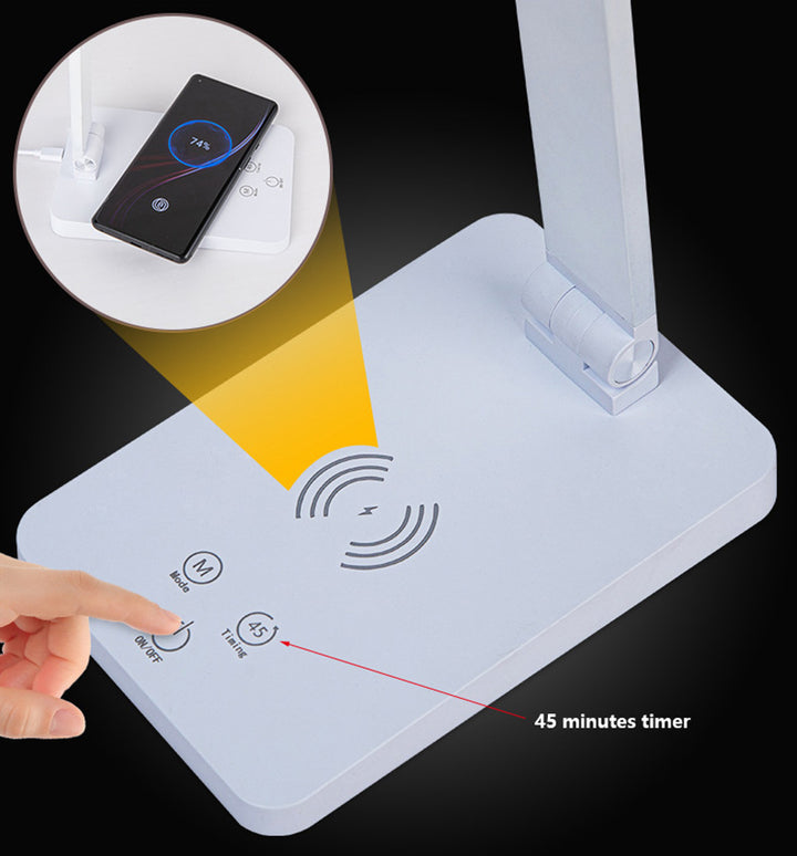 Multifunctional USB LED Desk Lamp with Wireless Charger