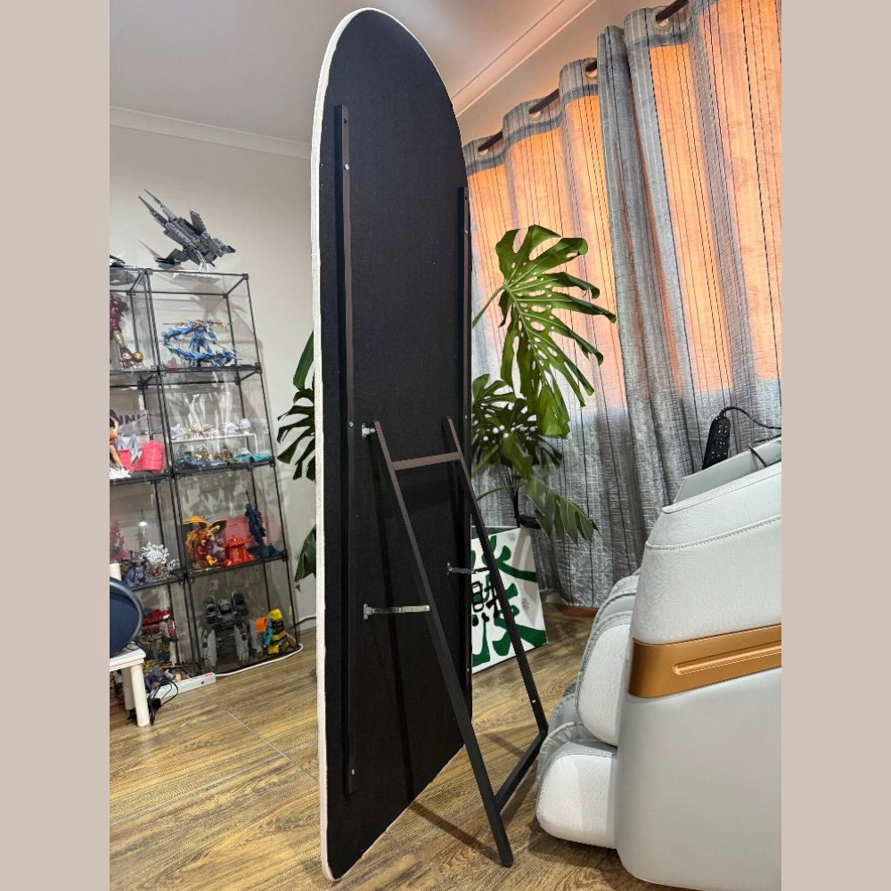 Full Length Mirror with Plush Fabric Trim -160x60cm