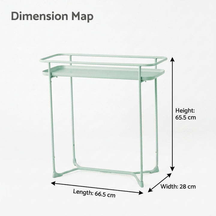 Modern Loft Metal Side Table Flower Stand Rectangle-Mint