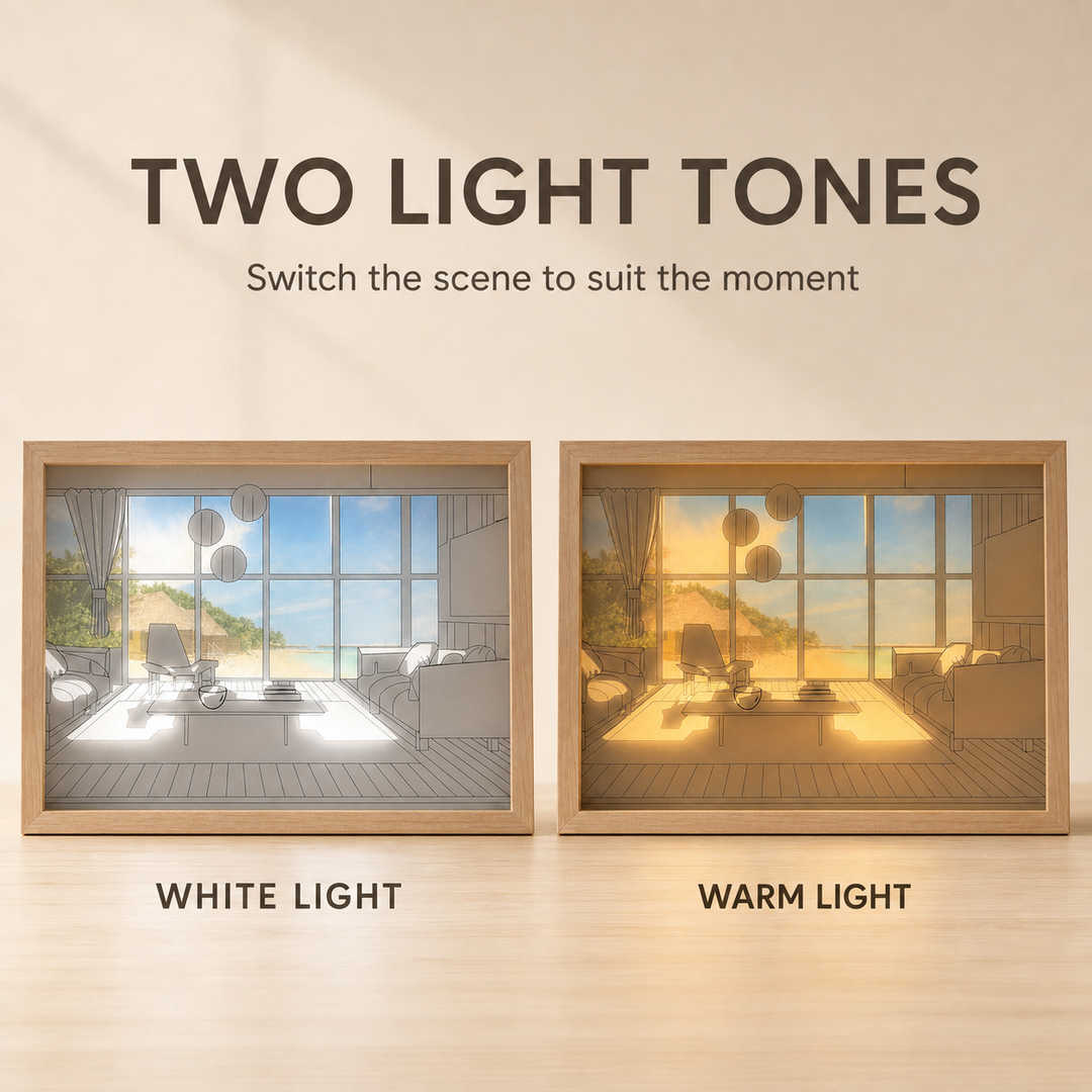 LED Light Painting Decoration - Dimmable 3-Tone Desktop & Wall Art