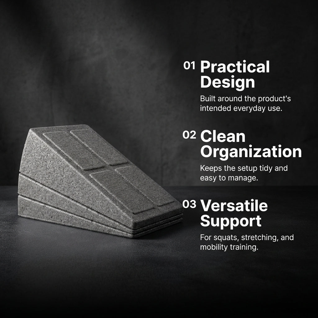 Squat Wedge Set of 3 - Cloud Grey EPP for Squat & Stretch Training