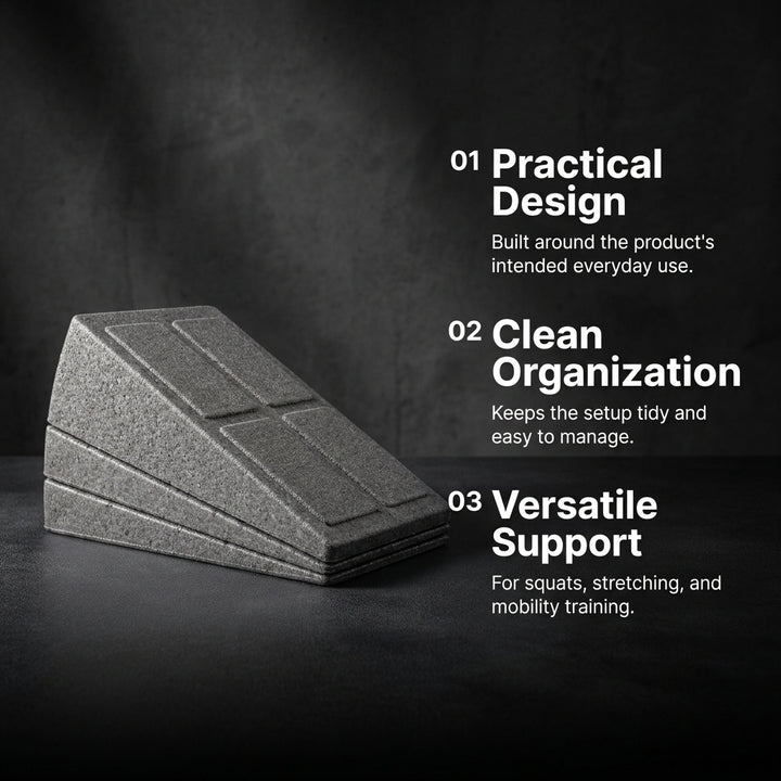 Squat Wedge Set of 3 - Cloud Grey EPP for Squat & Stretch Training