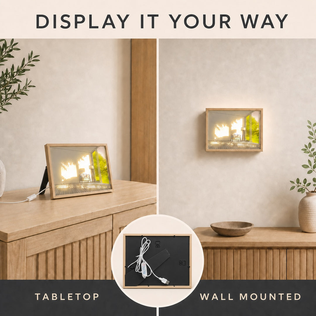 Lighting Painting Decoration LED Art Frame with 3 Color Modes - 32cm