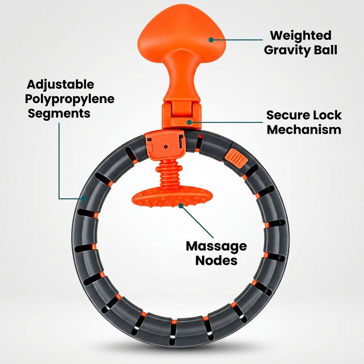 Adjustable Weighted Fitness Hula Hoop with Sliding Weight