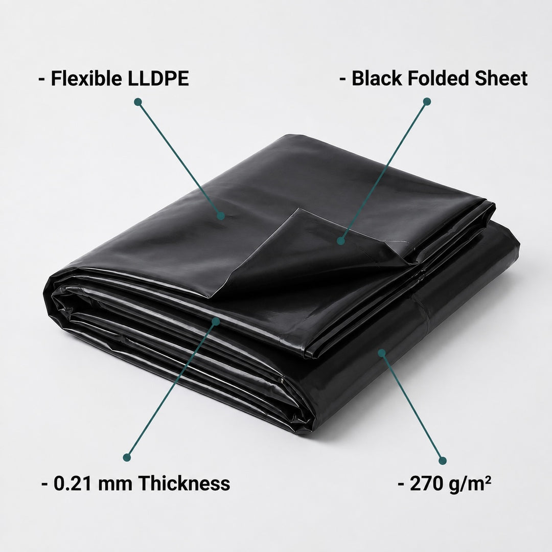 Pond Liner 3x4m Black LLDPE 270g/m2
