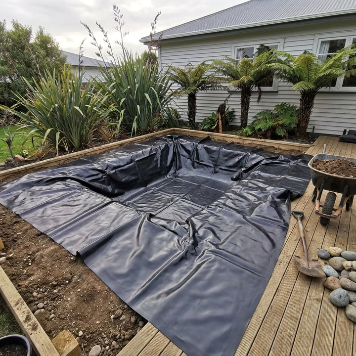 6 × 3.9m Black Pond Liner for Garden Water Features