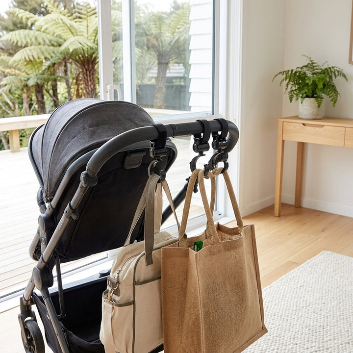 4-Pack Multi-Purpose Stroller Hooks with 360-Degree Swivel