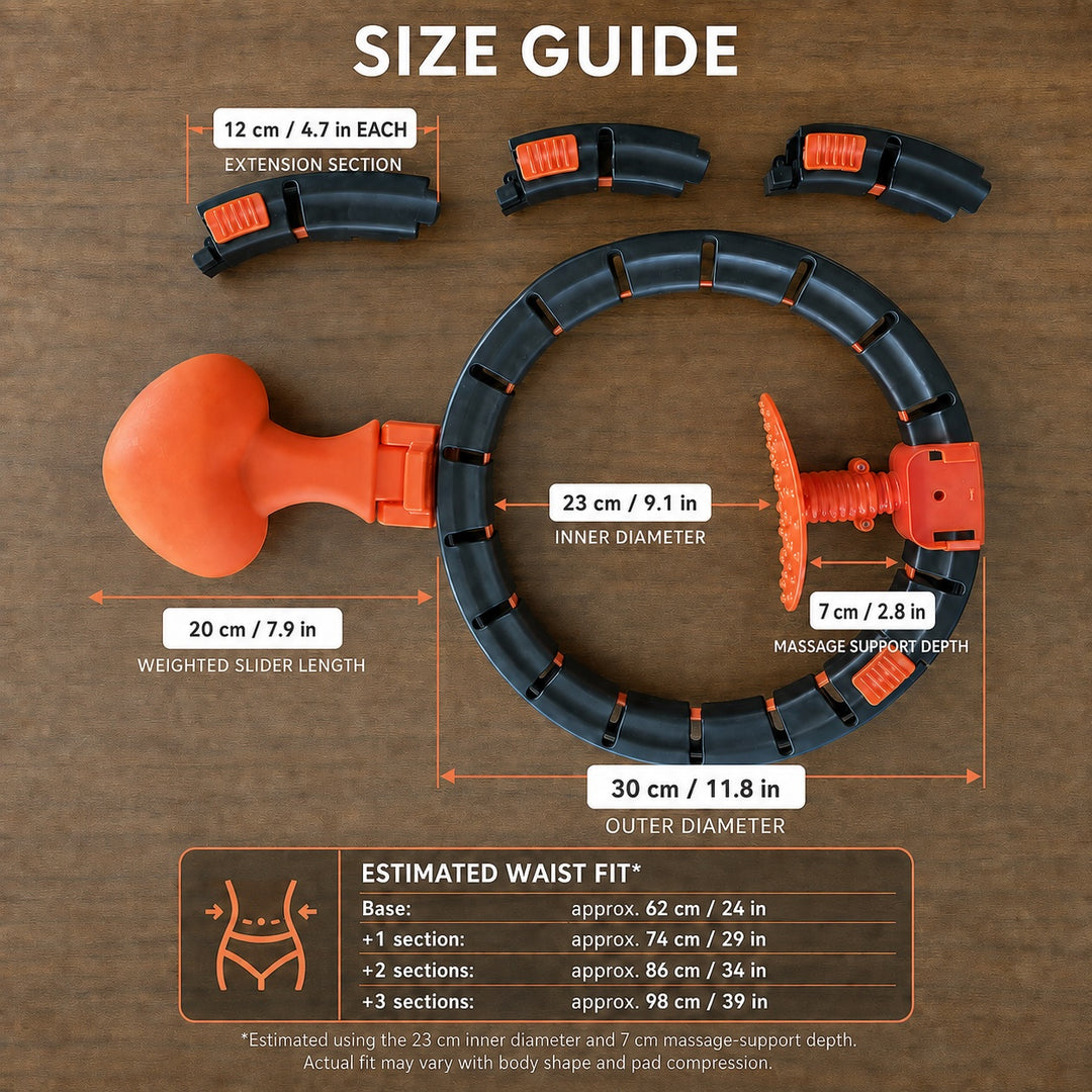 Adjustable Weighted Fitness Hula Hoop with Sliding Weight