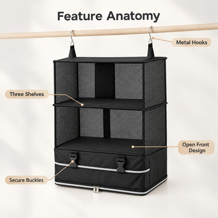 Hanging Closet Organiser XL – Space-Saving Fabric Storage