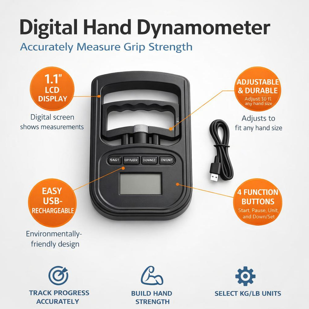 Digital Hand Dynamometer Grip Strength Tester