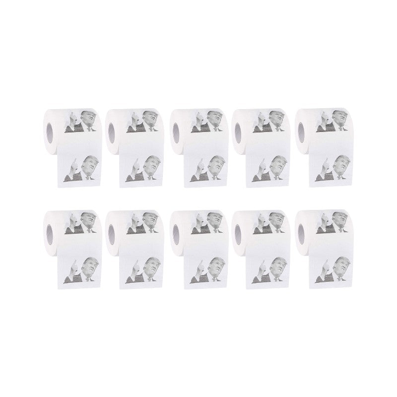10 Rolls Donald Trump Prank Toilet Paper , Funny Political Gag Gift