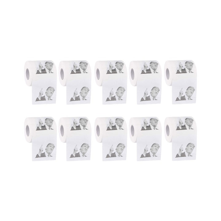 10 Rolls Donald Trump Prank Toilet Paper , Funny Political Gag Gift