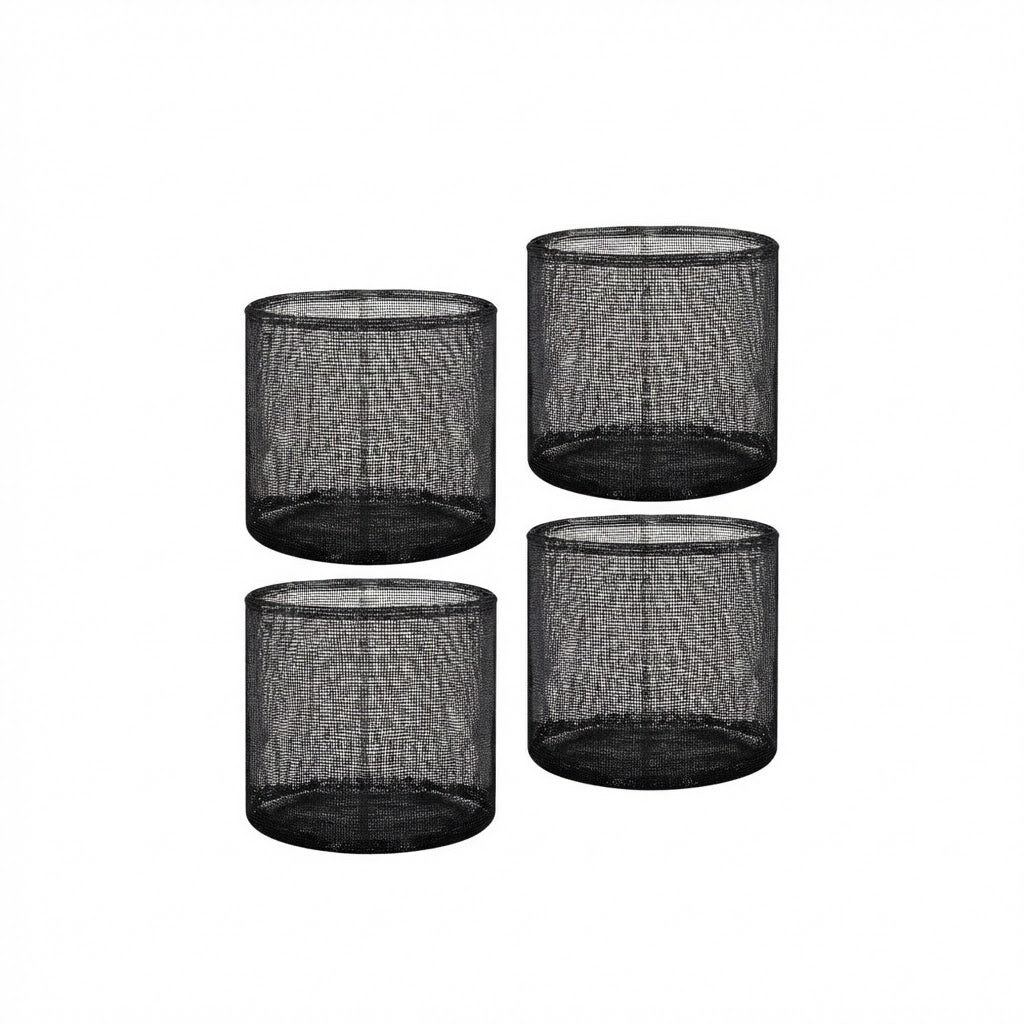 4 Pack Aquatic Plant Mesh Bags Breathable Round Pond Baskets